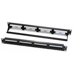 foto del prodotto pann.1u con 24 rj45u cat.5e nero wpc pan 5u 24