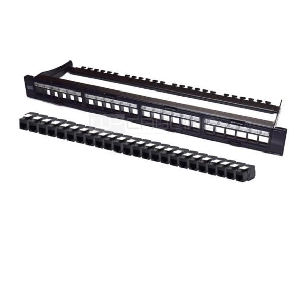 foto del prodotto pann.1u con 24 rj45u cat.6 nero