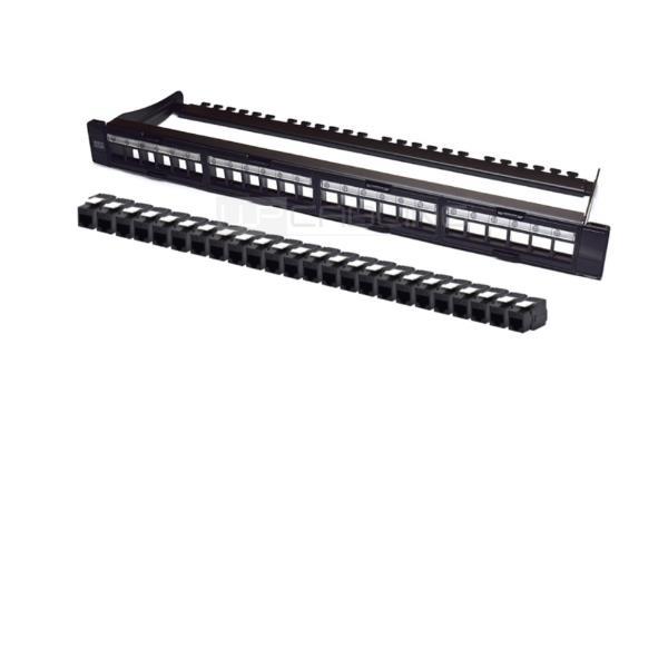 foto del prodotto pann.1u con 24 rj45u cat.6a nero