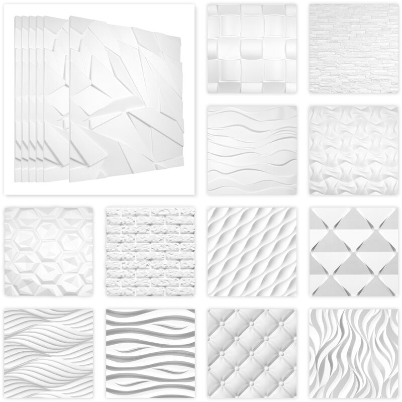 foto del prodotto pannelli 3d 60x60cm eps styrofoam, isolamento acustico termico tutti modelli kokarda, 0.36 metri quadrati