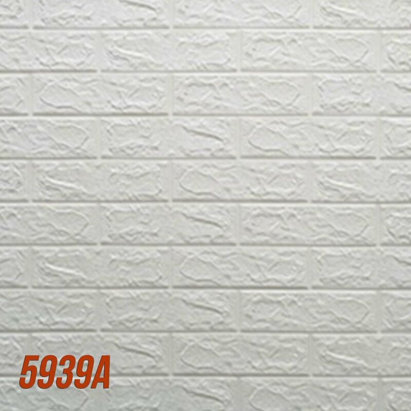 foto del prodotto pannelli 3d autoadesivi in pe 70x70cm mattoni o legno resistenti, isolanti, idrorepellenti, economici mattoni bianchi 5939a