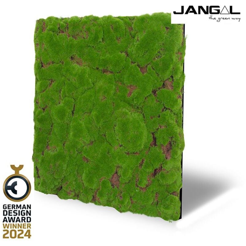 foto del prodotto pannelli acustici modulabili in flora sintetica ultrarealistica 52x52cm mod. forest green bulk jangal