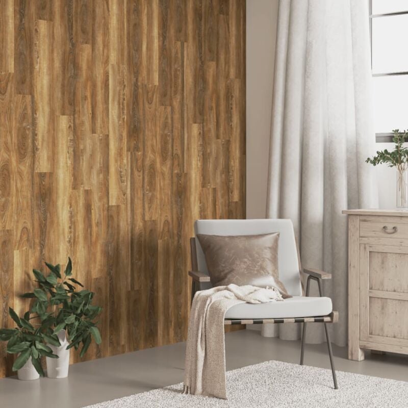 foto del prodotto pannelli da parete effetto legno marrone pvc 4,12 m vidaxl