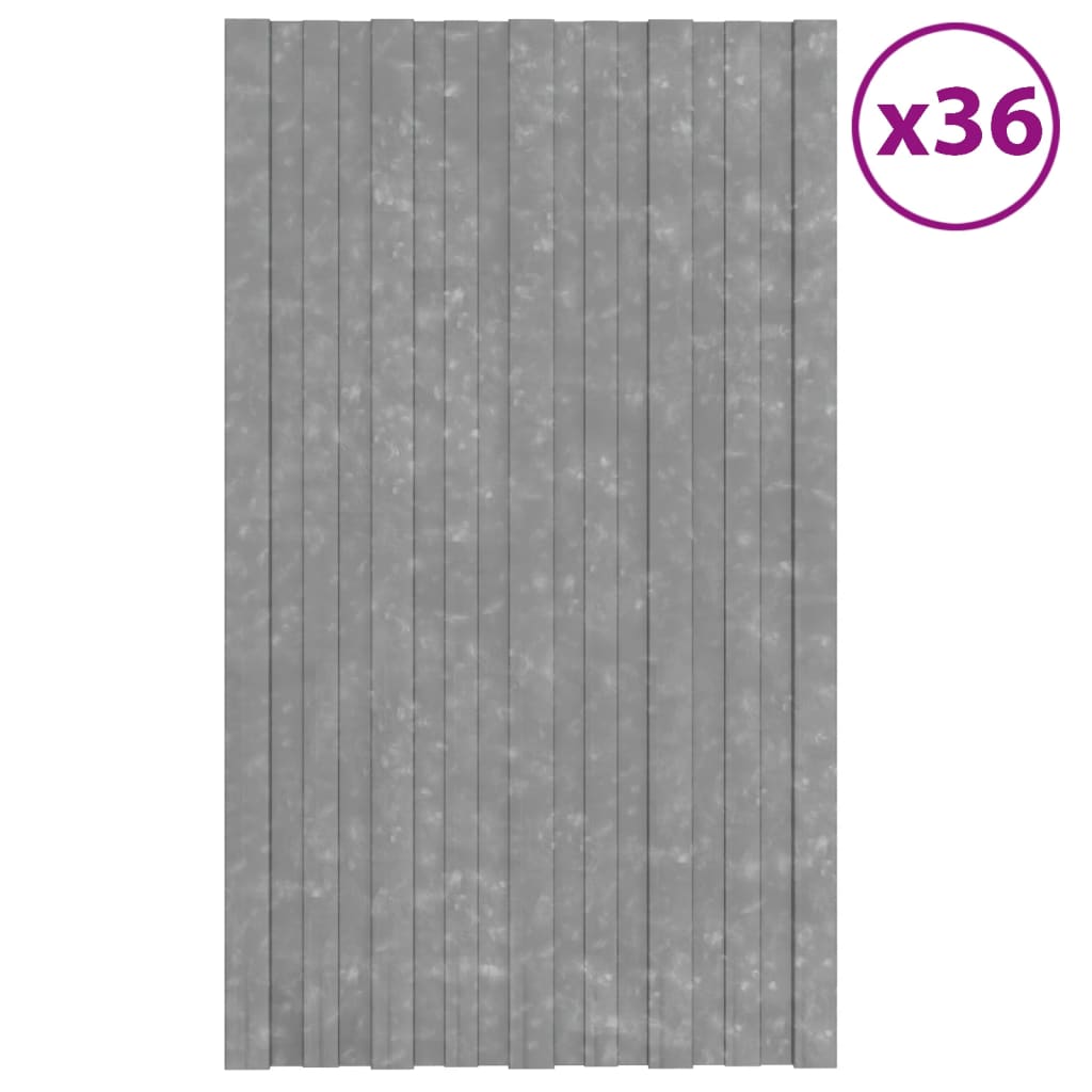 foto del prodotto pannelli da tetto 36 pz in acciaio zincato argento 80x45 cm cod mxl 42903