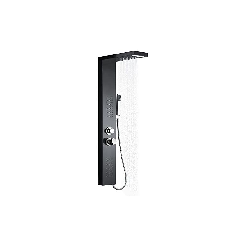 foto del prodotto pannelli doccia sistema doccia 4 in 1 doccia multifunzione set doccia a pioggia set doccia in acciaio inox 304 con doccetta doccia idromassaggio