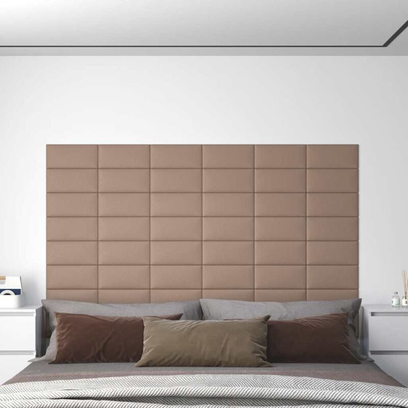 foto del prodotto pannelli murali 12 pz cappuccino 30x15 cm in similpelle 0,54 m² - vidaxl