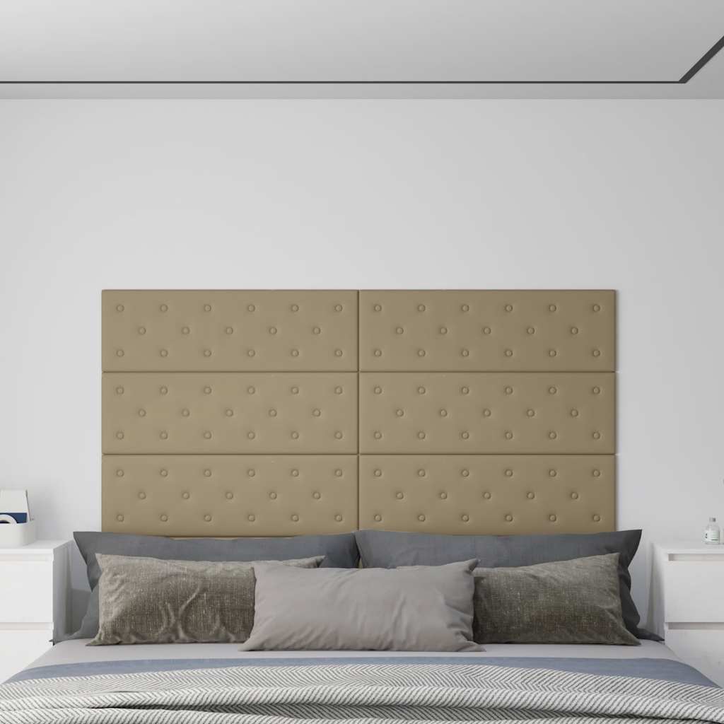 foto del prodotto pannelli murali 12 pz cappuccino 90x30 cm in similpelle 3,24 m 