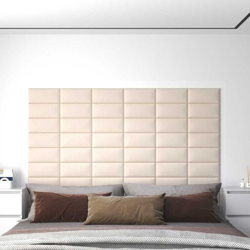 foto del prodotto pannelli murali 12 pz crema 30x15 cm velluto 0,54 m 