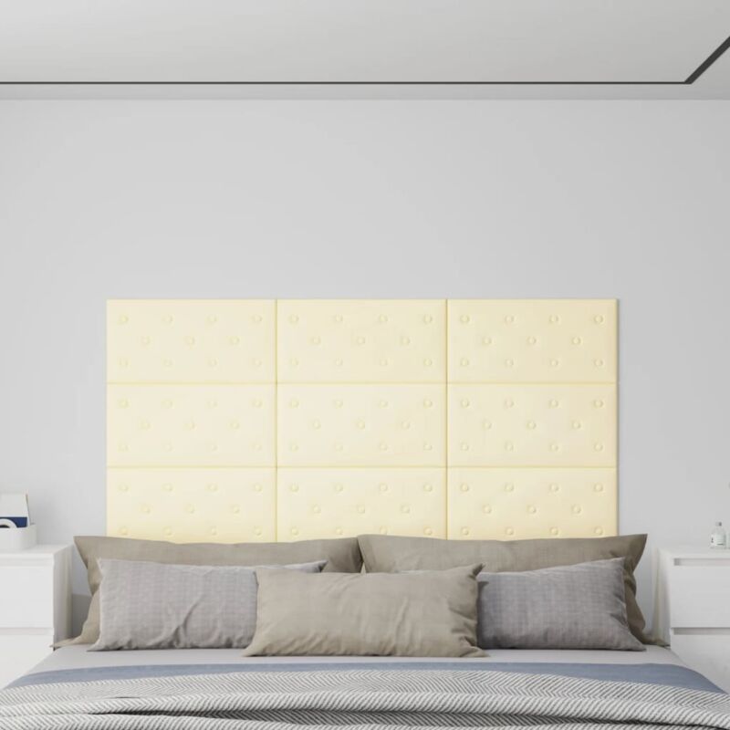 foto del prodotto pannelli murali 12 pz crema 60x30 cm similpelle 2,16 m vidaxl