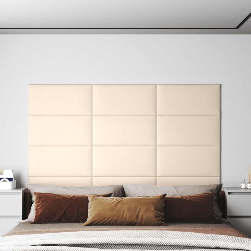 foto del prodotto pannelli murali 12 pz crema 60x30 cm velluto 2,16 m vidaxl