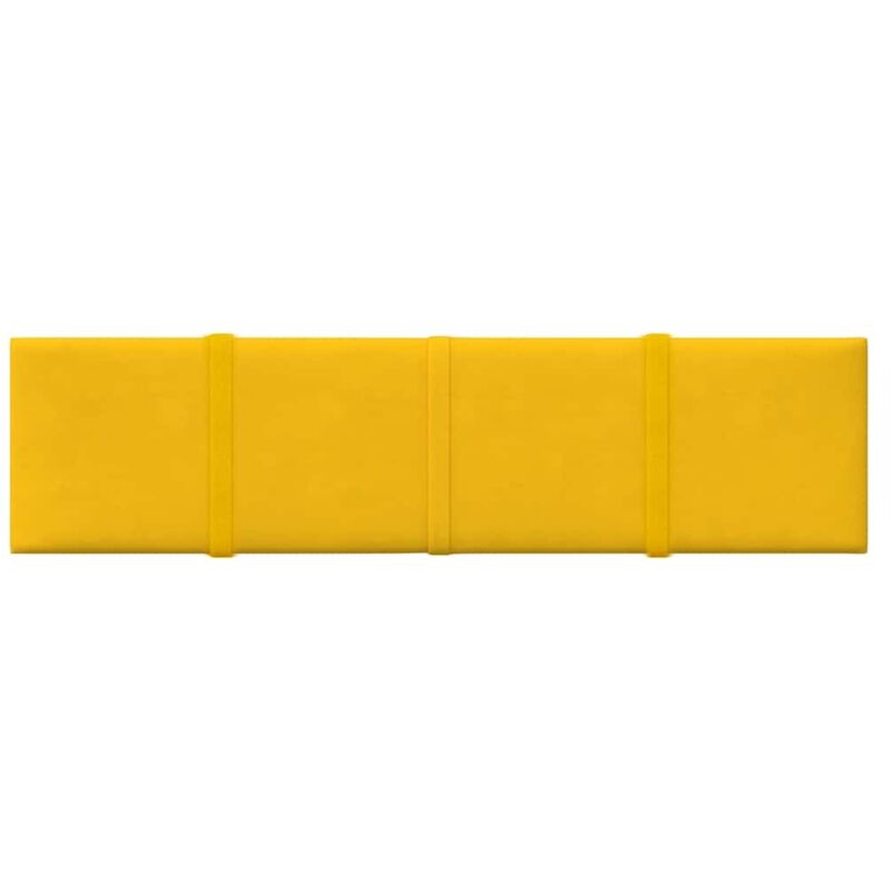 foto del prodotto pannelli murali 12 pz gialli 60x15 cm velluto 1,08 m vidaxl