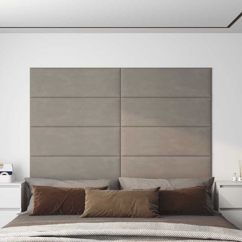 foto del prodotto pannelli murali 12 pz grigio chiaro 90x30 cm velluto 3,24 m vidaxl