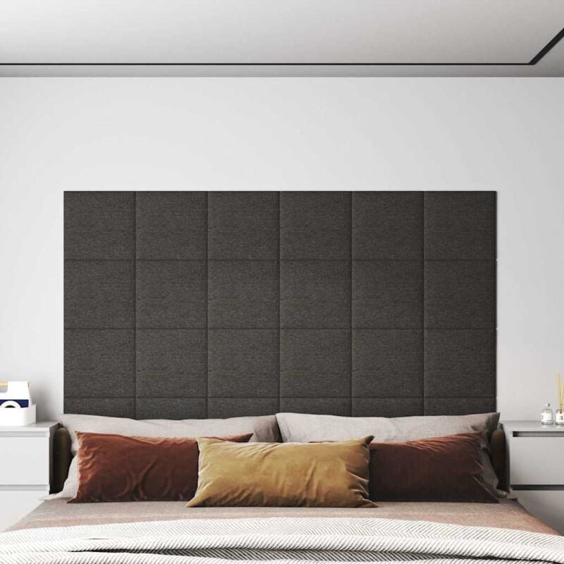 foto del prodotto pannelli murali 12 pz grigio scuro 30x30 cm in tessuto 1,08 m vidaxl