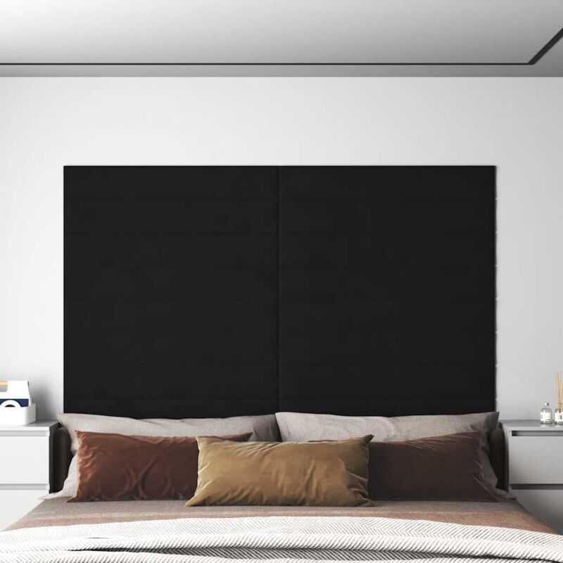 foto del prodotto pannelli murali 12 pz neri 90x15 cm velluto 1,62 m vidaxl