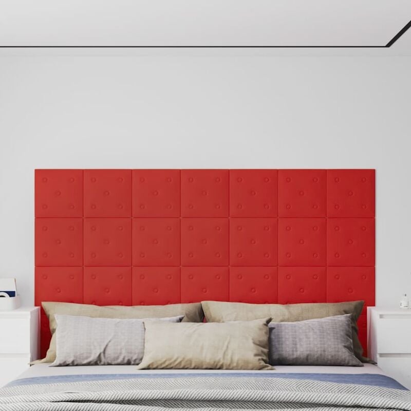 foto del prodotto pannelli murali 12 pz rosso vino 30x30 cm similpelle 1,08 m vidaxl