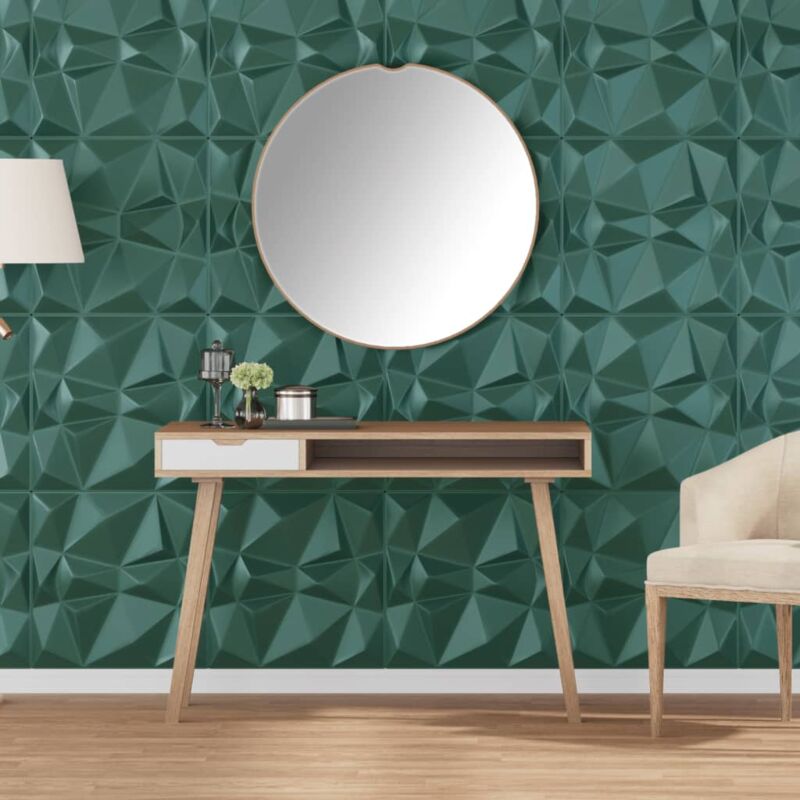 foto del prodotto pannelli murali 12 pz verdi 50x50 cm xps 3 m diamante vidaxl