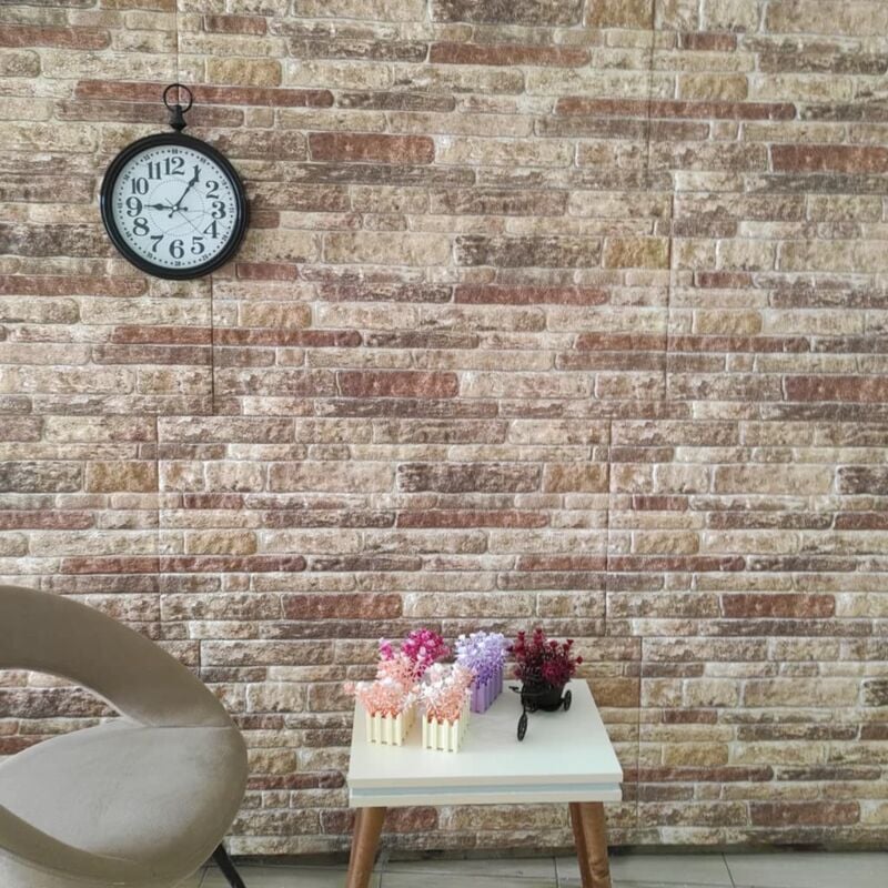 foto del prodotto pannelli murali 3d con design a mattoni multicolore 10 pz eps vidaxl