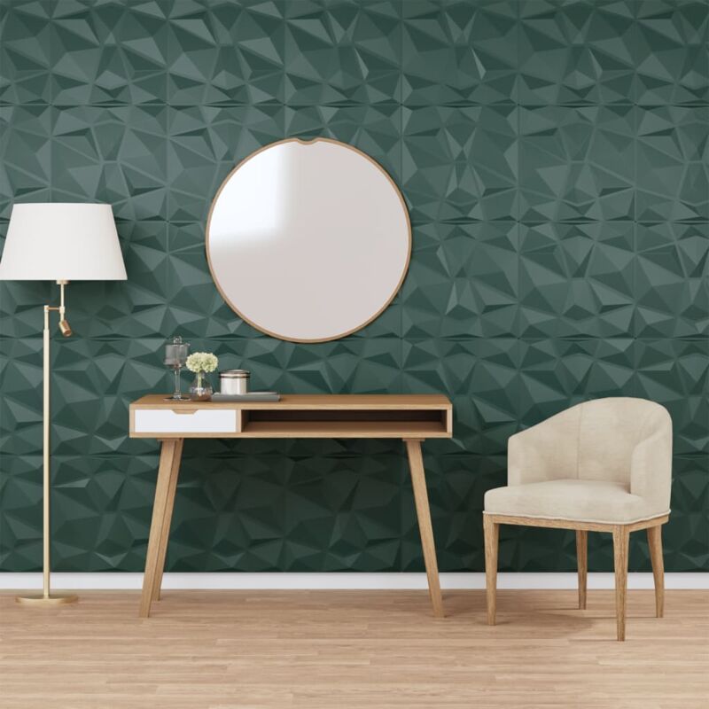 foto del prodotto pannelli murali 48 pz verdi 50x50 cm xps 12 m diamante vidaxl