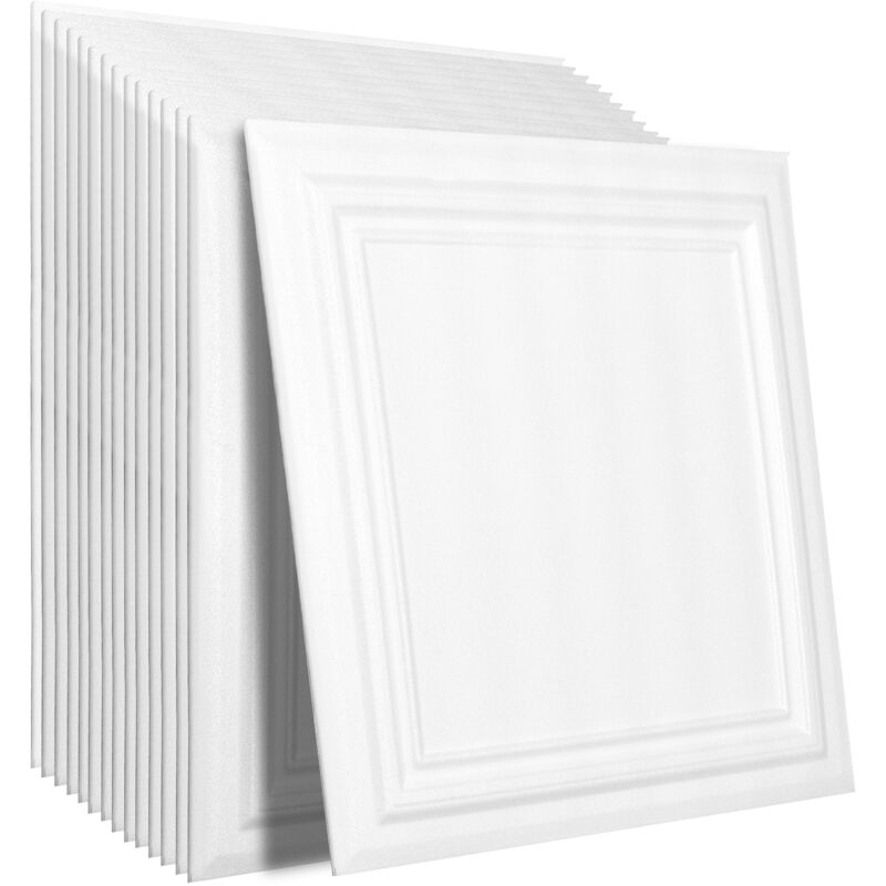 foto del prodotto pannelli per controsoffitto, confezione da 16, 20 x 20 pollici, pannelli per controsoffitto, foglio in polistirene premium, facile