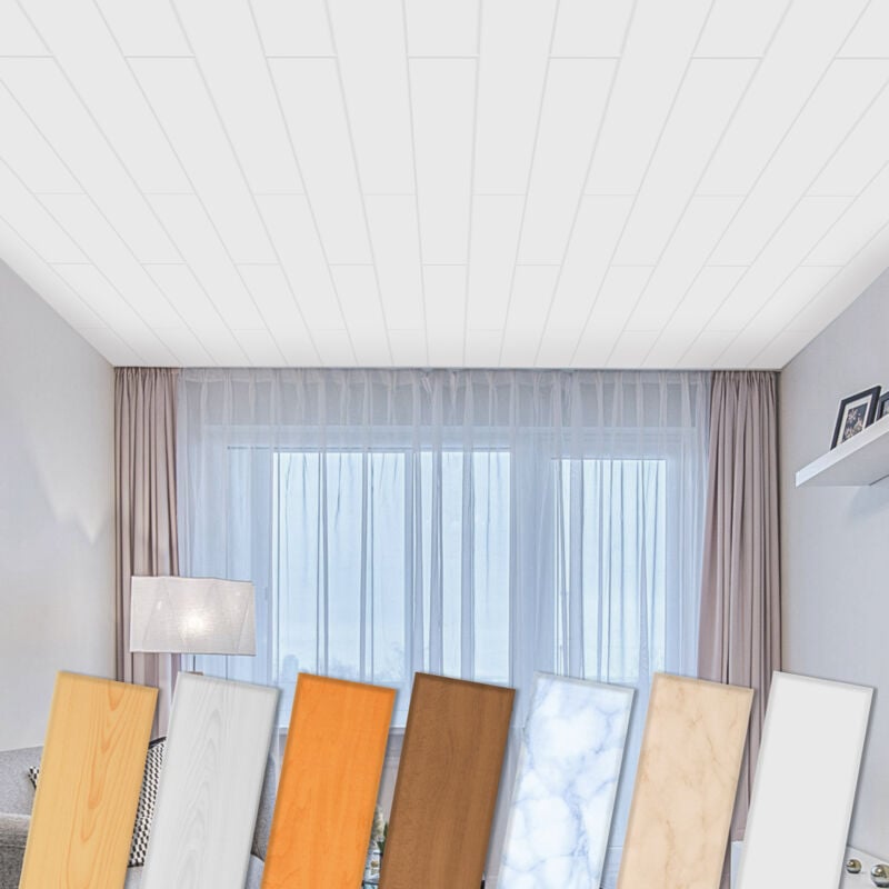 foto del prodotto pannelli per soffitto in xps styrofoam rivestimento leggero e stabile molti modelli e colori 10 metri quadrati, p 08 bianco