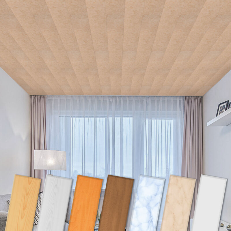 foto del prodotto pannelli per soffitto in xps styrofoam rivestimento leggero e stabile molti modelli e colori 10 metri quadrati, p 11 legno di radica