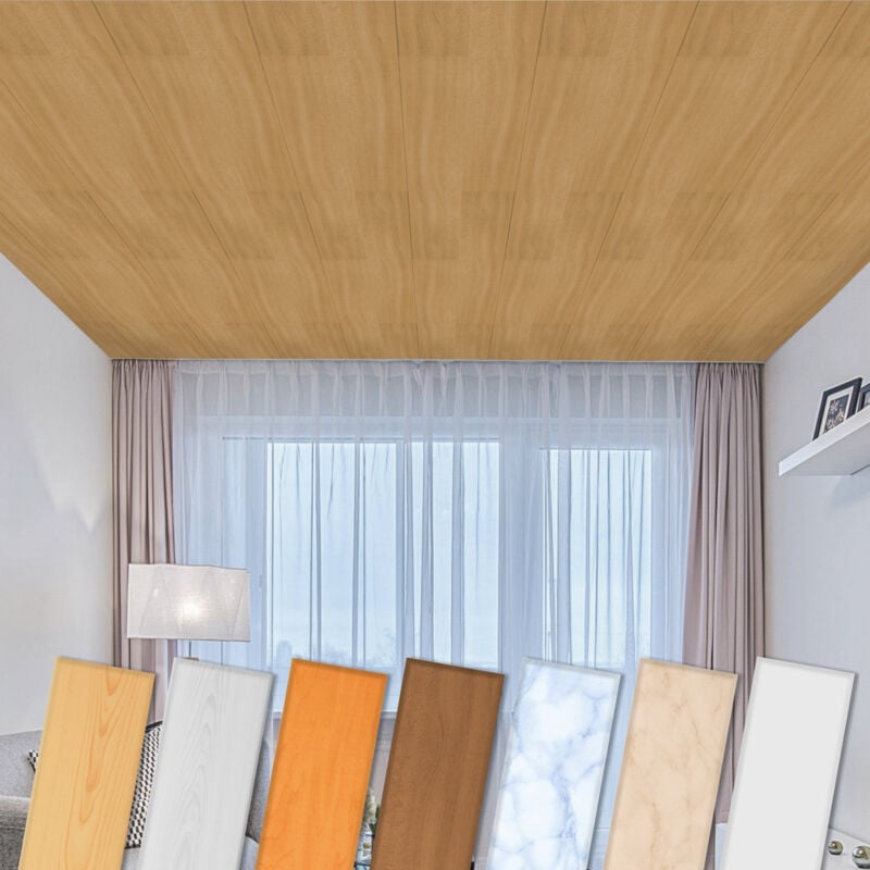 foto del prodotto pannelli per soffitto in xps styrofoam - rivestimento leggero e stabile - molti modelli e colori p-05 ciliegia, max. pacchetto miglior prezzo