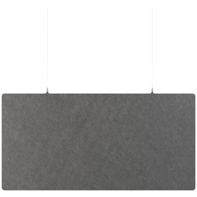 foto del prodotto pannello acustico a soffitto in feltro pet 60x120 cm grigio scuro