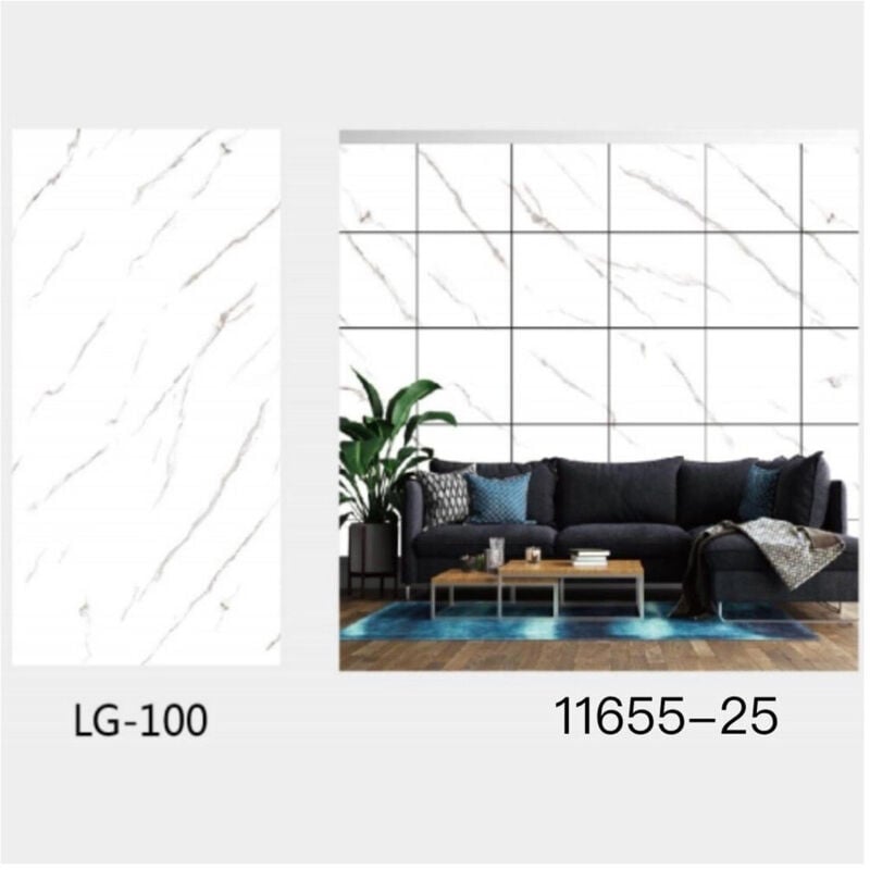 foto del prodotto pannello adesivo effetto marmo bianco striato pareti paraschizzi 300x60cm stanza trade shop traesio