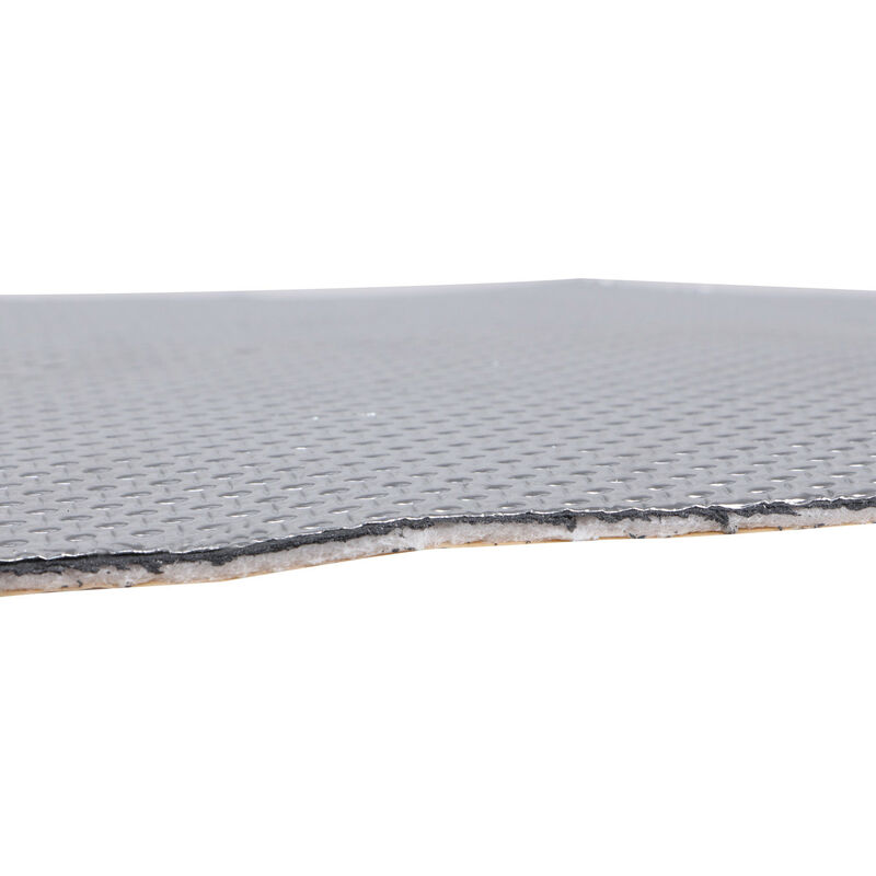 foto del prodotto pannello adesivo termico in tessuto e alluminio riflettente paracalore protezione plastiche e carene 1100gr mq packaging 100cm x 100cm