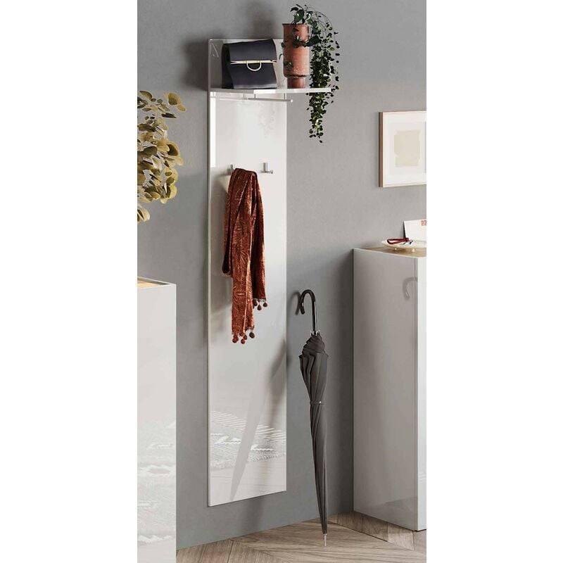 foto del prodotto pannello appendiabiti ingresso da parete bianco lucido 40x184 frame - stilprojectstore.com