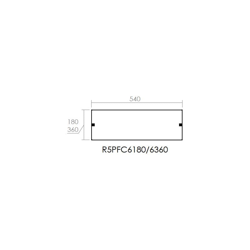 foto del prodotto pannello cieco 600 180 mm metallo per distribuzione din dkc5pfc6180