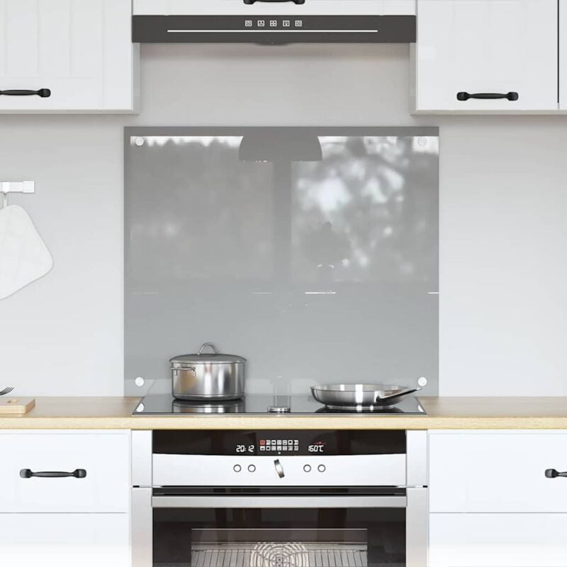 foto del prodotto pannello cucina vidaxl grigio chiaro 70x60x0,6 cm vetro temperato