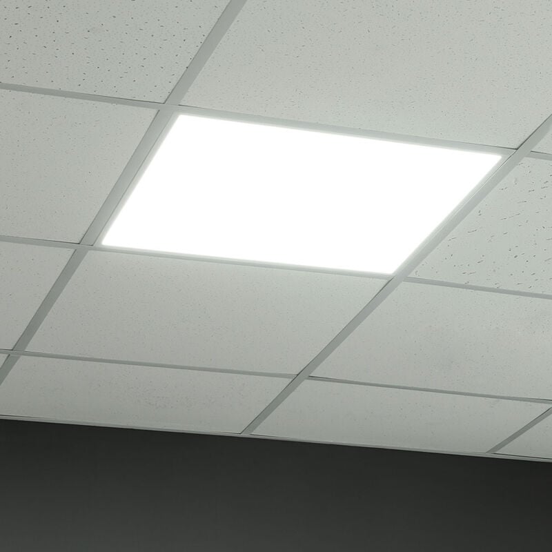 foto del prodotto pannello da incasso faretto da incasso quadrato a led lampada da soffitto a led bianca lampada a lamelle a led piatta, alluminio, 36w 4320lm bianco
