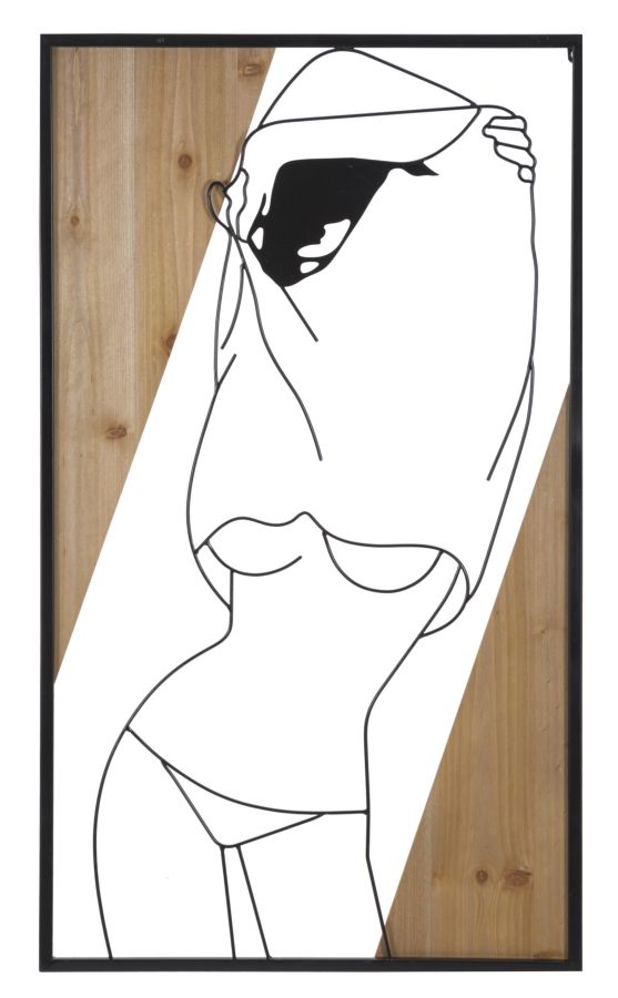 foto del prodotto pannello da muro strip b ferro e wood cm 50x2x90