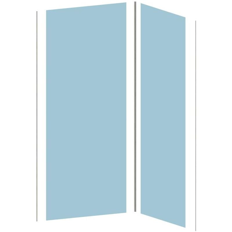 foto del prodotto pannello da parete per il bagno con profili inclusi l. 90 x l. 120 x h. 210 cm lotto di 2