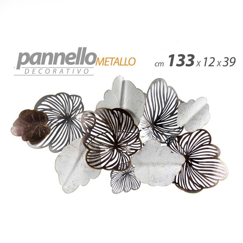 foto del prodotto pannello decorativo in metallo da parete quadro cm 133 x 69 x 12