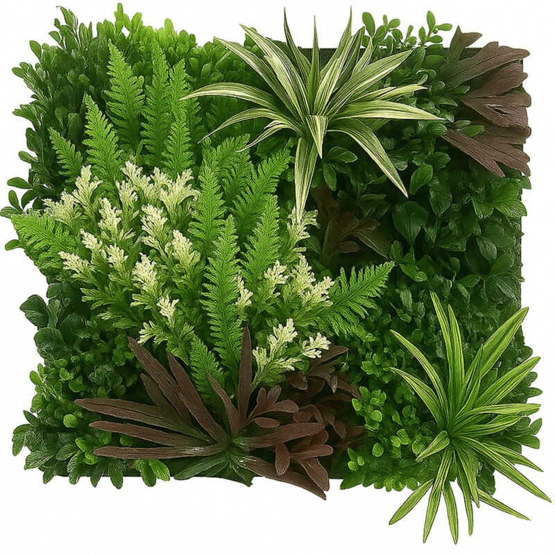 foto del prodotto pannello decorativo verde esotico da muro parete 100x100 cm per interni e esterni