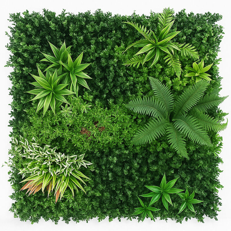 foto del prodotto pannello decorativo verde tropicale muro parete 100x100 cm per interni e esterni