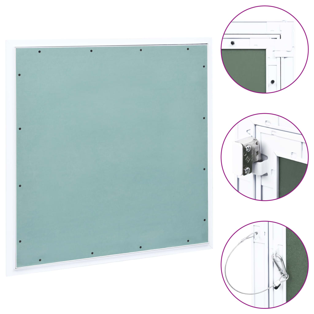 foto del prodotto pannello di accesso telaio in alluminio e cartongesso 500x500mm cod mxl 77282
