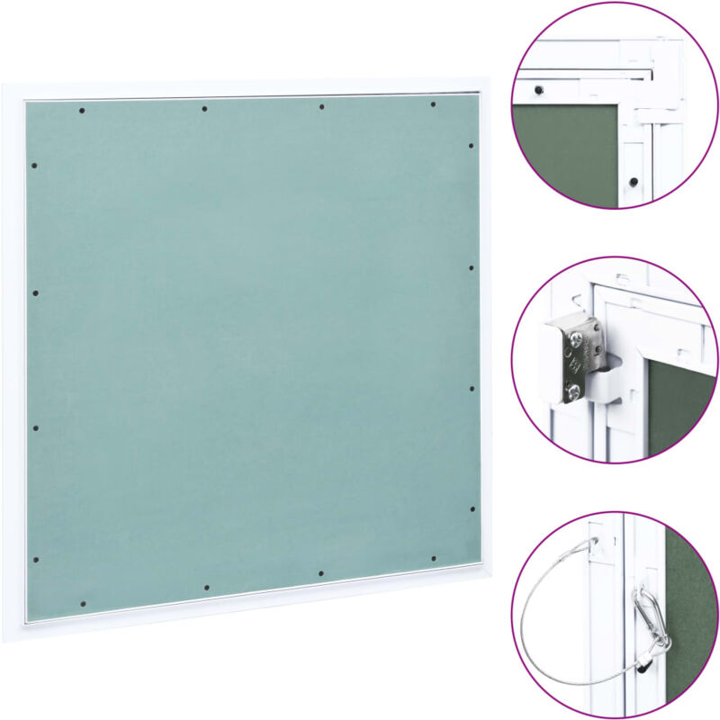 foto del prodotto pannello di accesso telaio in alluminio e cartongesso 500x500mm vidaxl