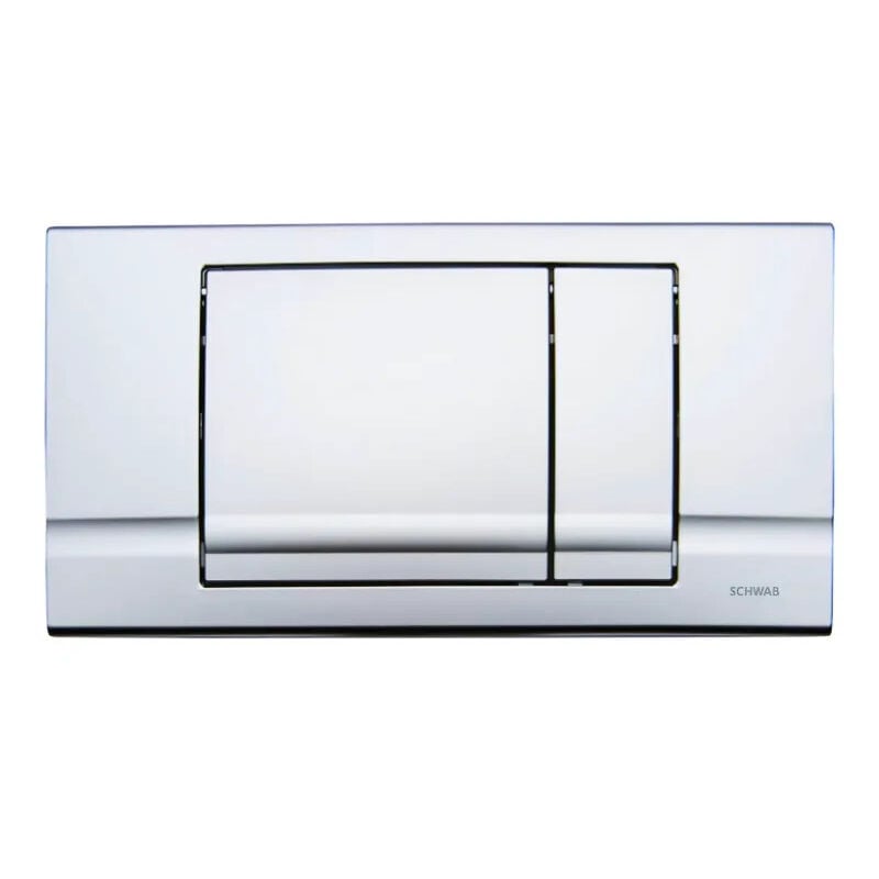 foto del prodotto pannello di comando schwab riva duo a due tocchi in cromo opaco