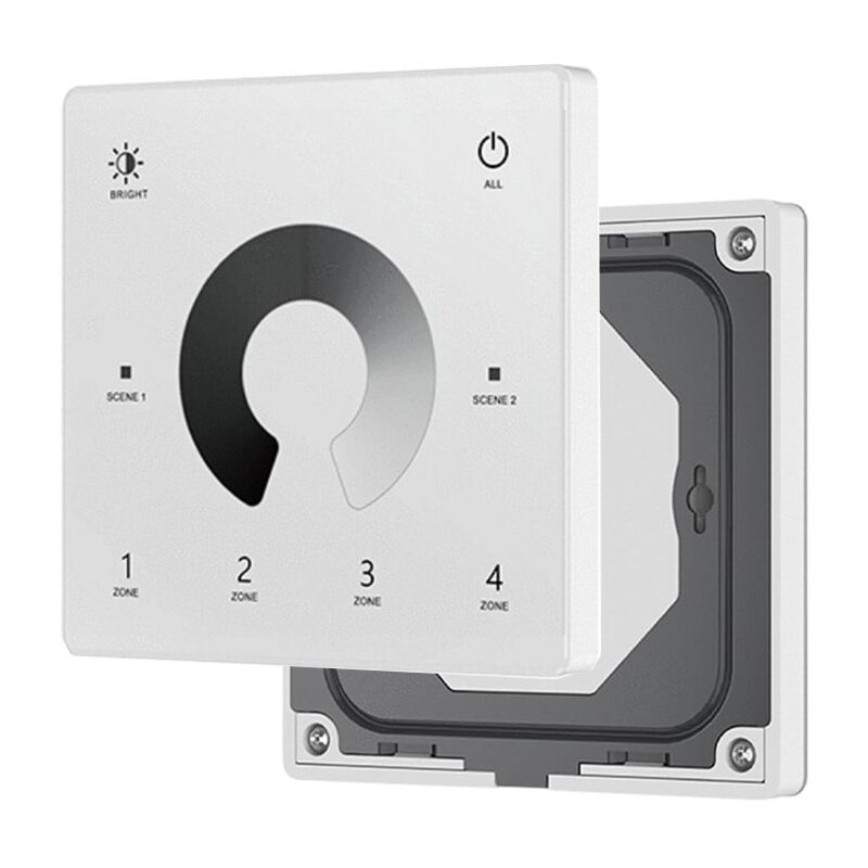 foto del prodotto pannello di controllo touch a 4 zone per controller led colore singolo - tuya