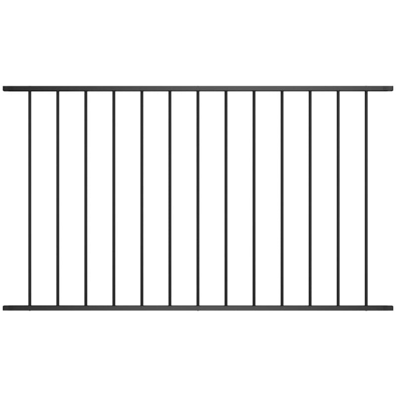 foto del prodotto pannello di recinzione in acciaio verniciato nero varie dimensioni dimensioni 1.7x1 m