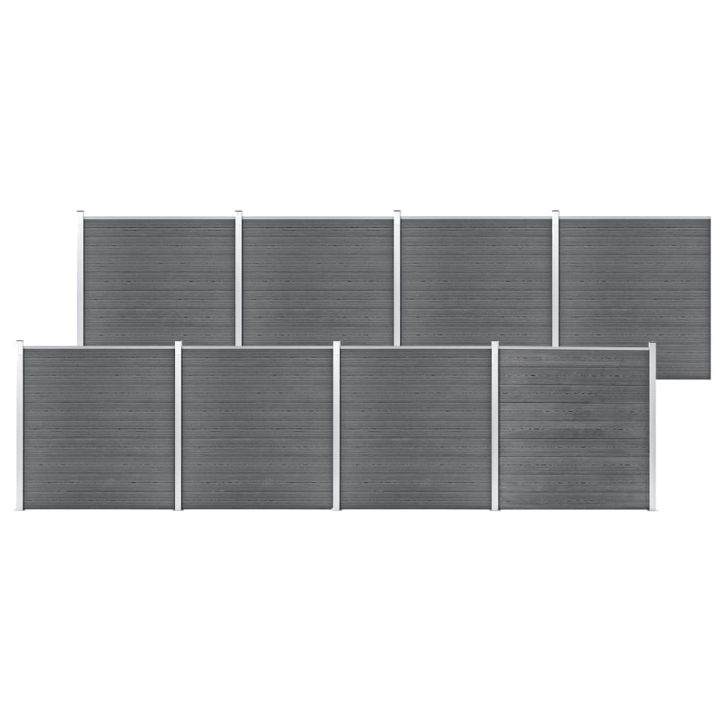 foto del prodotto pannello di recinzione in wpc 1391x186 cm grigio cod mxl 18935