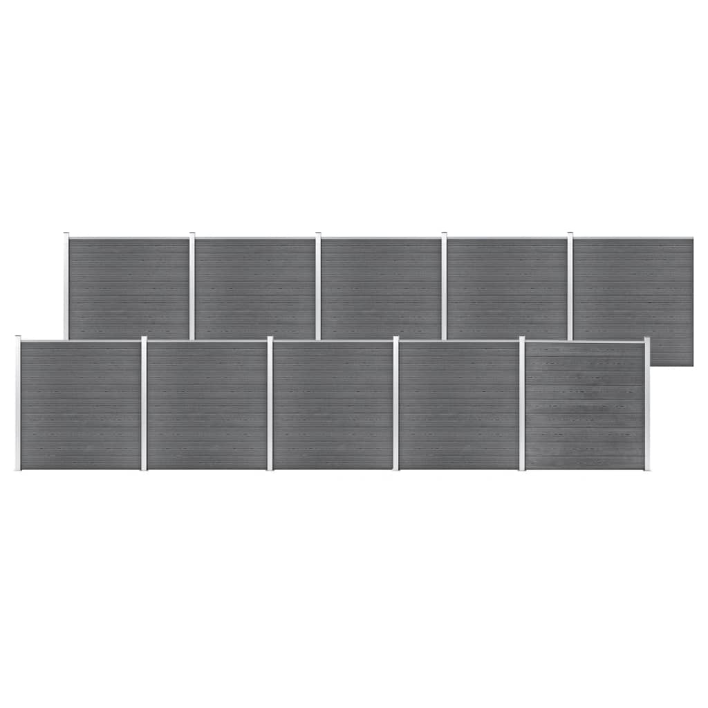 foto del prodotto pannello di recinzione in wpc 1737x186 cm grigio cod mxl 18919