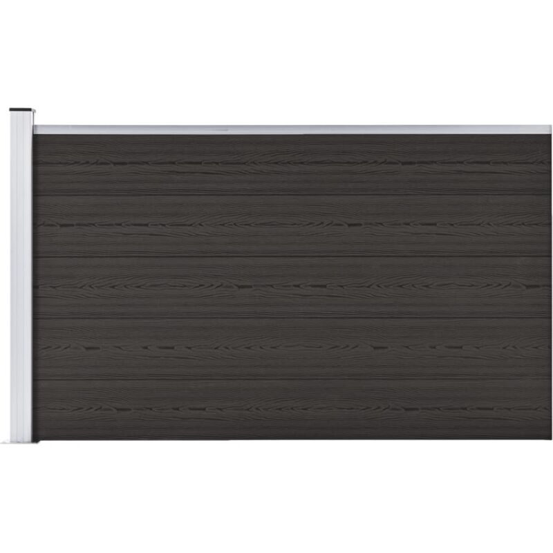 foto del prodotto pannello di recinzione in wpc 175x105 cm vari colori ideale per giardino colore nero