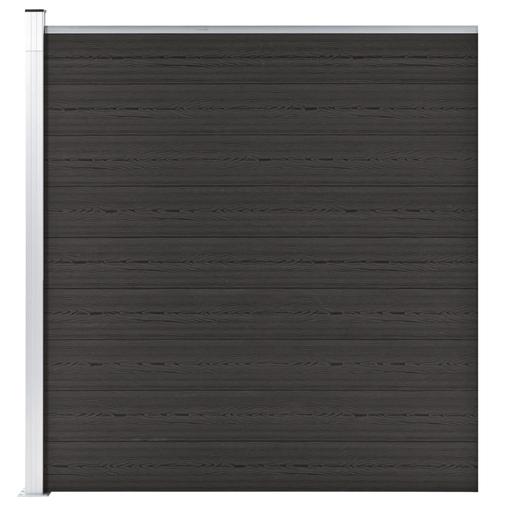 foto del prodotto pannello di recinzione in wpc 175x186 cm nero cod mxl 19159