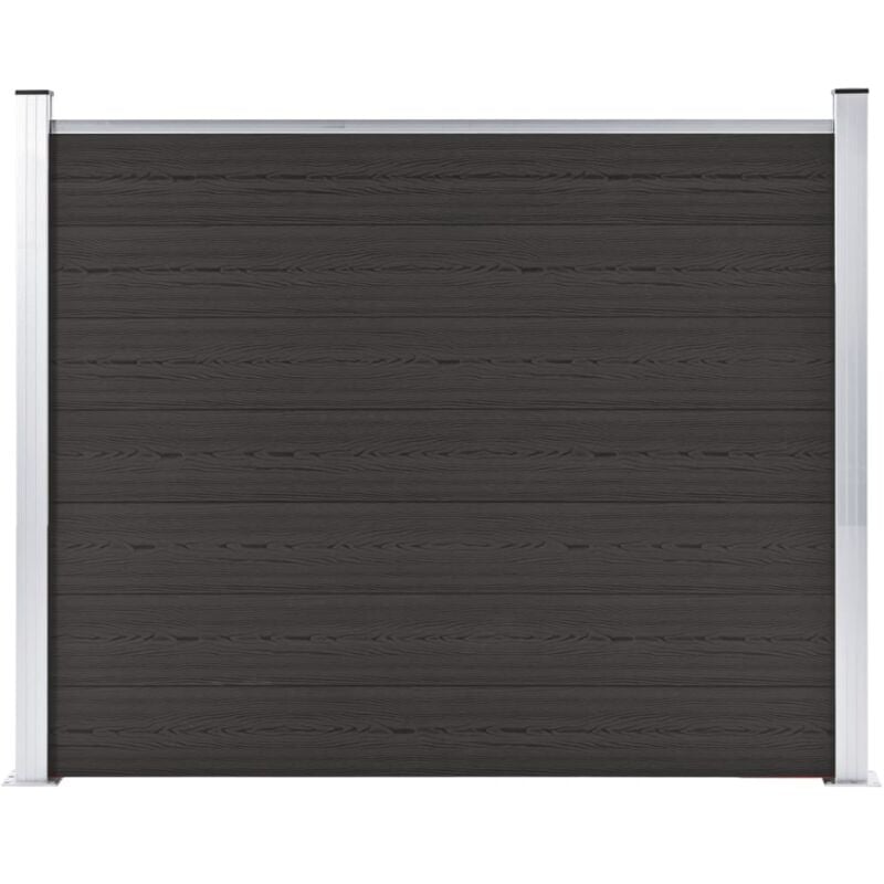 foto del prodotto pannello di recinzione in wpc 180x146 cm nero - vidaxl