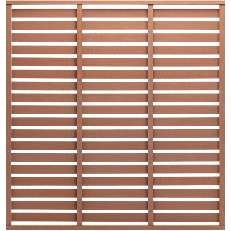 foto del prodotto pannello di recinzione in wpc 180x180 cm marrone - vidaxl