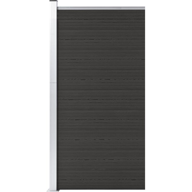 foto del prodotto pannello di recinzione in wpc 95x186 cm ideale per giardino vari colori colore nero